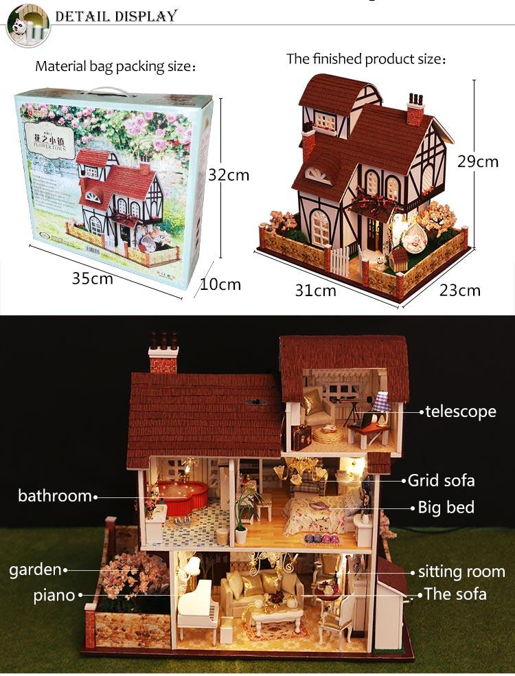 Dickens Village DIY Miniature Dollhouse Kit Cottage Villas Miniatures