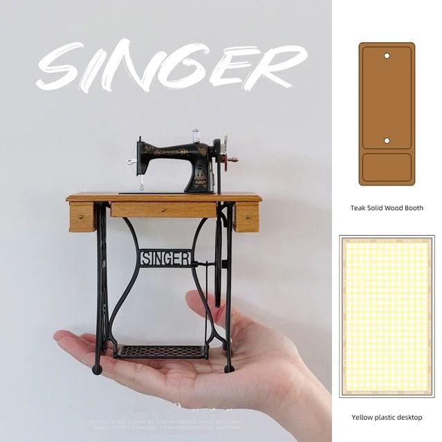 Miniature Sewing Machine 1/6 Singer Miniature Sewing Machine Model For Dollhouse