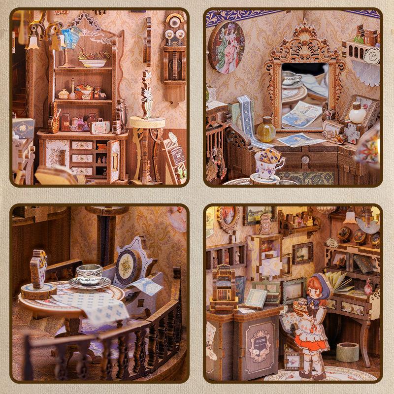 DIY Book Nook Grandfather's Antiques Store Book Nook DIY Book Rooms Miniatures - Rajbharti Crafts