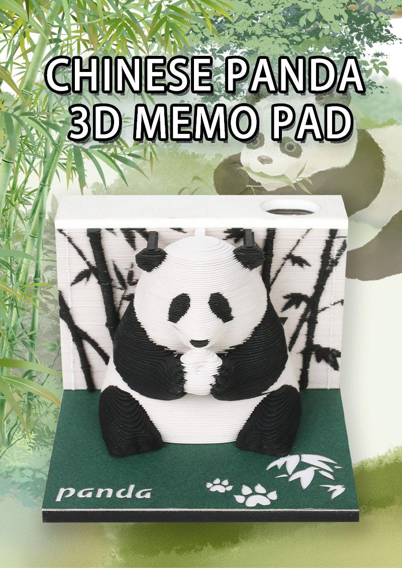 Cute Panda 3D Note Pad - Spotted Bear Creative Memo Pad - Omoshiroi Block