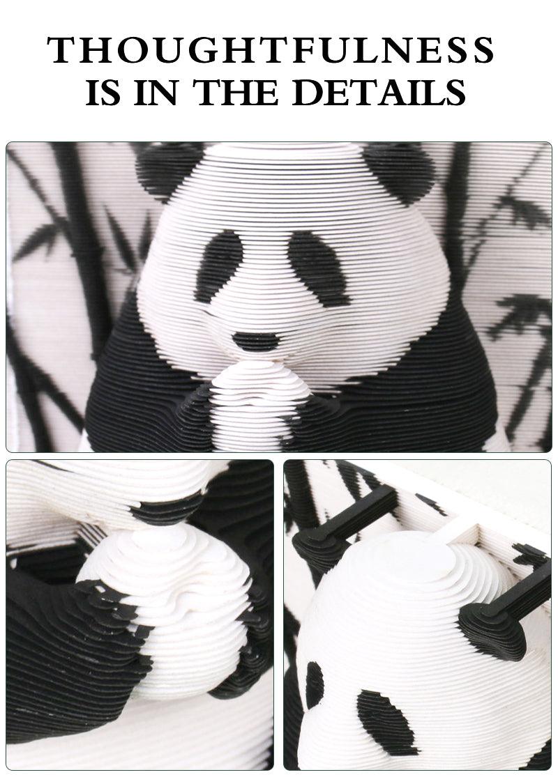 Cute Panda 3D Note Pad - Spotted Bear Creative Memo Pad - Omoshiroi Block - Rajbharti Crafts