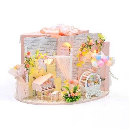 DIY Dollhouse Kit - 2 In 1 Wedding Scenery Miniature Marriage Dollhouse - Wedding Dollhouse Gifts - Wedding Gifts Bride Groom Gifts Birthday - Rajbharti Crafts