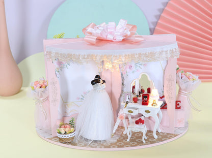 DIY Dollhouse Kit - 2 In 1 Wedding Scenery Miniature Marriage Dollhouse - Wedding Dollhouse Gifts - Wedding Gifts Bride Groom Gifts Birthday - Rajbharti Crafts