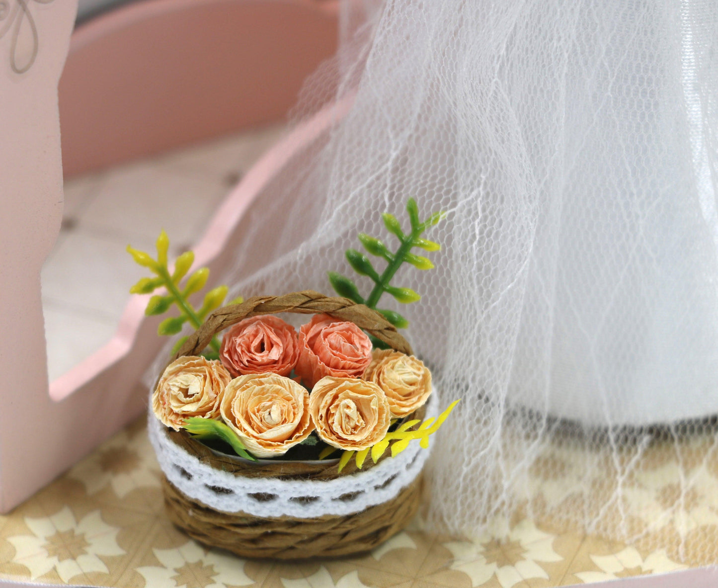 DIY Dollhouse Kit - 2 In 1 Wedding Scenery Miniature Marriage Dollhouse - Wedding Dollhouse Gifts - Wedding Gifts Bride Groom Gifts Birthday - Rajbharti Crafts