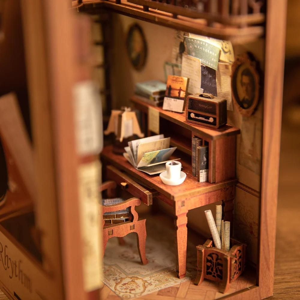 Secret Rhythm DIY Book Nook Kits Bookshelf Insert DIY Book Corners With LED