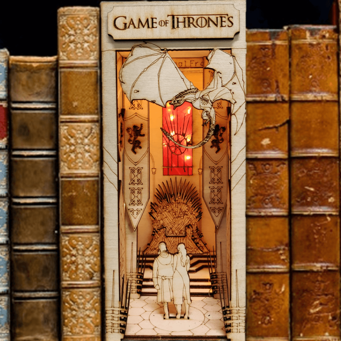 Game Of Thrones Book Nook DIY Book Nook Kits House Of Dragon Book Shelf Inserts