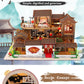 DIY Japanese Style Dollhouse Kit Large Size with Water Wheel for Birthday Gift Doll house DIY Dollhouse Kit Dollhouse Miniature