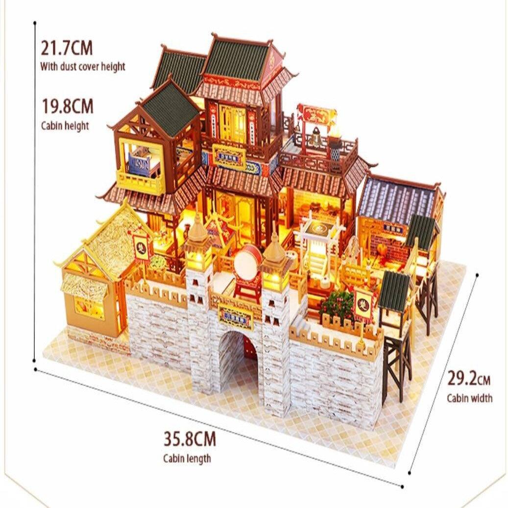 DIY Dollhouse Kit Japanese Villa Ancient Chinese Style Capital