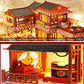 DIY Dollhouse Kit Japanese Villa Ancient Chinese Style Capital City Doll House Large Size Birthday Gift Miniature House