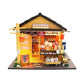 Dollhouse Kit Japanese Grocery Shop Miniature Toy Kit For Kids DIY Doll House Toy Kit Adult Craft With LED Lights And Accessories Tools - Rajbharti Crafts