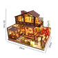 DIY Dollhouse Kit Chinese Family Time Dollhouse Miniature Japanese Style Dollhouse Sweet Home Dollhouse With Furniture DIY Kit for Adults