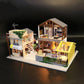 Japanese Style Dollhouse Initial Dreams Dollhouse Kit Doll House Miniature Toy Kit For Kids DIY Miniature Toy Kit Adult Craft With LED