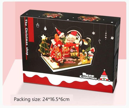 Christmas Dollhouse Santa Safari DIY Dollhouse Kit with Gift Box Miniature Kit Adult Craft Best Christmas Gift Birthday Gift for Children - Rajbharti Crafts