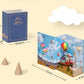 Hot Air Balloon Book Nook Book Scenery - DIY Doll House Book Shelf Insert - Bookcase with Light Miniature Building Kit
