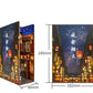 Kungfu Panda Book Nook - DIY Book Nook Kits - Japanese Alley Book Shelf Insert - Book Scenery - Bookcase with Light Model Building Kit - Rajbharti Crafts
