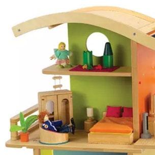 Kids Pretend Play Simulation Toy Dollhouse Large Size Dollhouse Made with Original Solid Wood Large With Furniture Best Children Gift Toy - Rajbharti Crafts