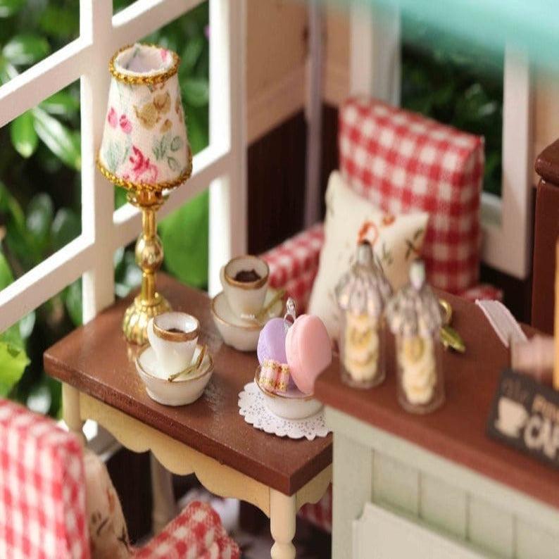 Paris Coffee & Cake Shop DIY Dollhouse Kit Cake Shop Dollhouse Miniature Coffee Shop Dollhouse Kit European Style Cafe Dollhouse Adult Craft - Rajbharti Crafts
