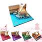 The Japanese Cottage Model Building 3D Note Pad - Art Memo Pad - Omoshiroi Block - Post Notes - DIY Paper Craft - Stationery Toys With LED