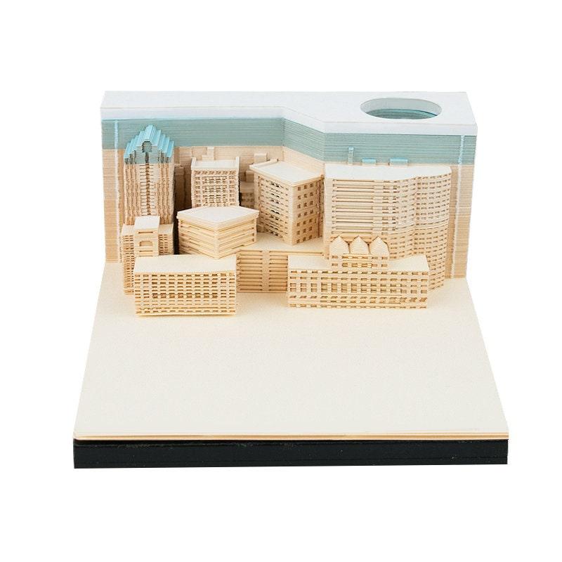 City Buildings 3D Note Pad - Real Estate Marketing Gifts - Customized 3D Note Pads For Business Gifting - Corporate Gifts - Omoshiroi Block - Rajbharti Crafts