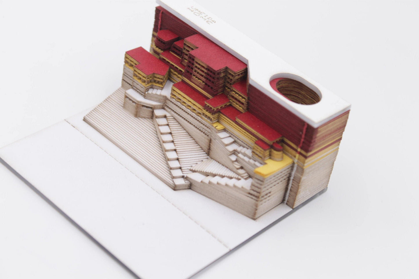 Spiral Staircase Model Building 3D Note Pad - Creative Memo Pad - Omoshiroi Block - DIY Paper Art Craft - Pen Holder - Stationery Toys Gifts