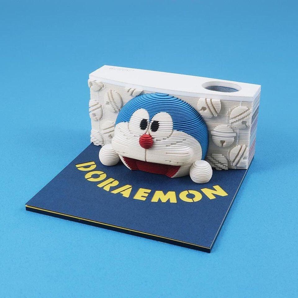 Doraemon 3D Miniature Model Building 3D Note Pad - Art Memo Pad - Omoshiroi Block - Post Notes - DIY Paper Craft - Stationery Toys Gift