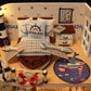 DIY Dollhouse Sea Coast Miniature Beach Side Duplex Villa Marine Theme DIY Dollhouse Kit With Lighthouse and Telescope - Rajbharti Crafts