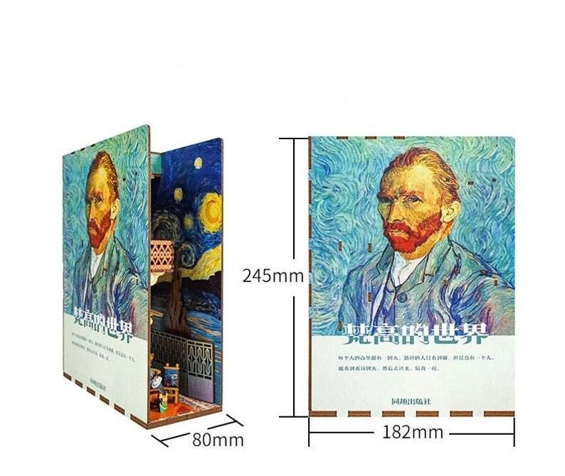 DIY Book Nook Vincent Van Gogh Inspired Book Nook - DIY Book Nook - Book Shelf Insert - Rajbharti Crafts