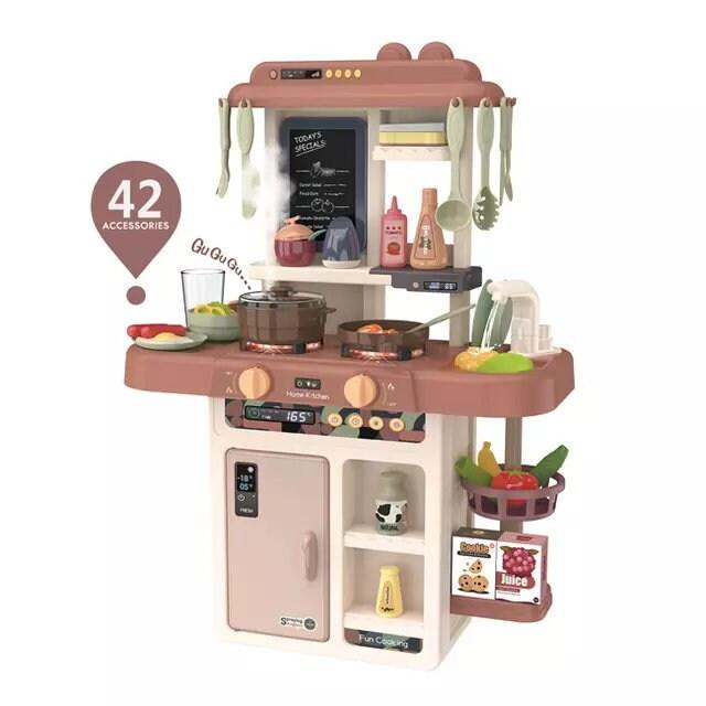 Kids Kitchen Play Set Toy Pretend Play Kitchen Simulation Toy Mock Kitchen Toy With STEM Functions Educational Toy Best Children Gift