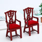 1:12 Scale - Dollhouse Furniture Miniature Chair Set - 2 Psc Chairs - Royal Look Wooden Miniature Furniture - Dollhouse Furniture