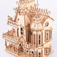 DIY Wooden Doll House Kit Gothic Villa Dollhouse Miniature - DIY Wooden Puzzle Dollhouse Kit - Victorian Miniature Doll House kit Large Size
