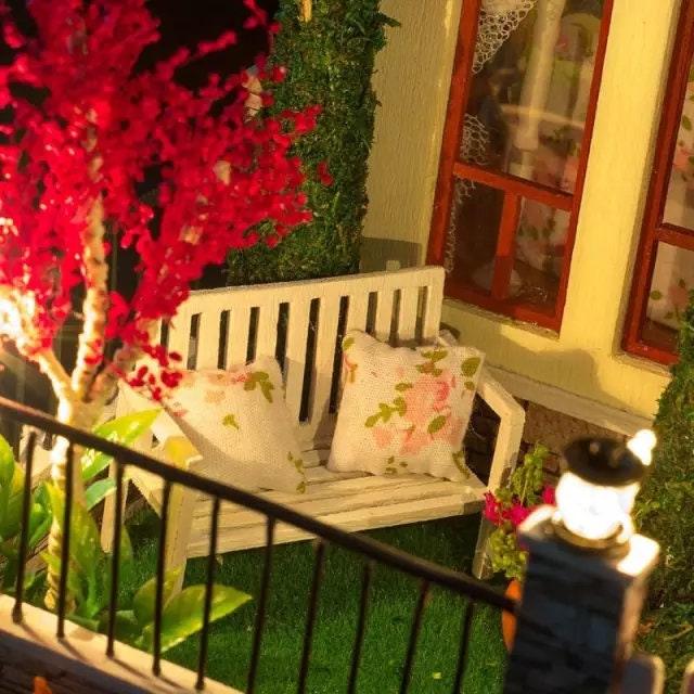 Victorian Dollhouse Kit - Backyard Garden Miniature - DIY Dollhouse Kit - Gothic Style Dollhouse - Toys Adult Craft Best Birthday Gifts - Rajbharti Crafts