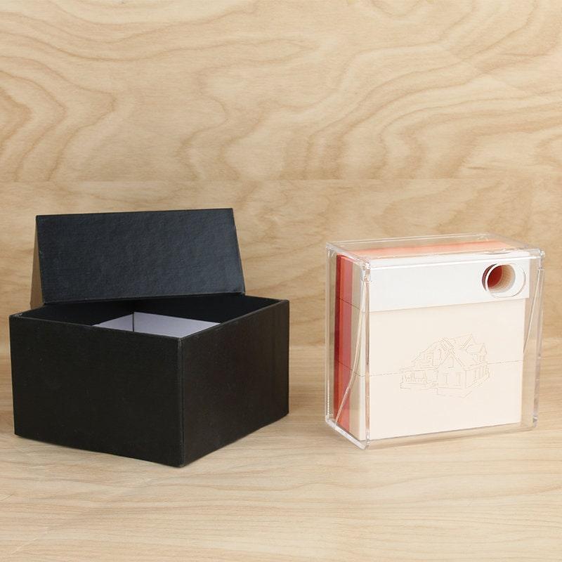 Japanese Villa Miniature Model Building 3D Note Pad - Art Memo Pad - Omoshiroi Block - Post Notes - DIY Paper Craft - Stationery Toys Gift - Rajbharti Crafts