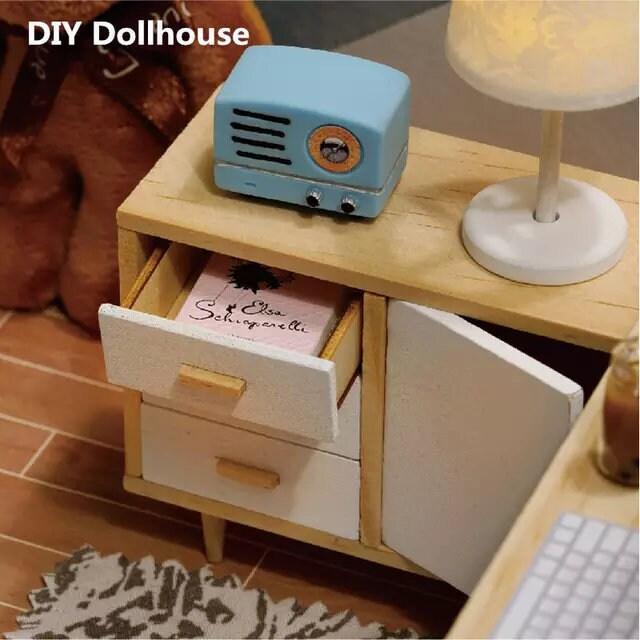 DIY Dollhouse Kit Sunshine Study Room Modern Living Room Miniature With Mini Guitar Children New Year Christmas Gift Adult Craft - Rajbharti Crafts