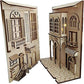 Alley Book Nook - DIY Doll House - Book Shelf Insert - Book Scenery - Bookcase Bookend - Book Dioramas with Light Model Building Kit