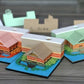 Dreamy Cottage Miniature 3D Note Pad - Creative Memo Pad - 3D Omoshiroi Block - DIY Paper Craft - Stationery Toys With LED - Gifts