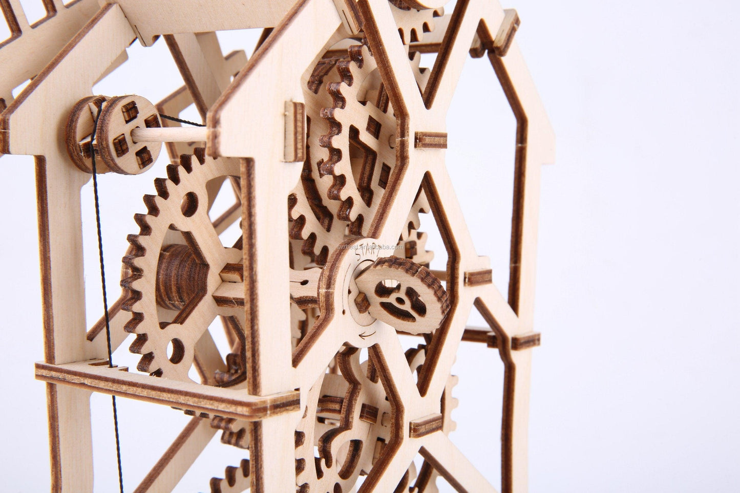 DIY Windmill Wooden Puzzle Kit - Mechanical Movement Windmill STEM Toy Kit - Windmill Miniature - DIY Wooden Puzzle Kit