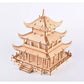 DIY Doll House Kit - Chinese Traditional Style Building Dollhouse Miniature - DIY Wooden Puzzle Dollhouse Kit - Wooden Miniature Doll House