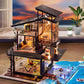 Coastal Villa Dollhouse - DIY Dollhouse Kit - Swimming Pool Dollhouse - Backyard Sea Miniature Large Size Dollhouse Best Birthday Gifts