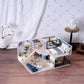 DIY Dollhouse Kit - Modern Living Room Miniature Doll House Kit - Duplex Apartment Doll House Kit - Birthday, Christmas Gift Adult Craft