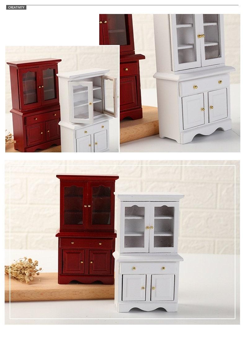 1:12 Scale - Dollhouse Furniture Miniature Cupboard - Mini Cabinet - Miniature Wardrobe - Mini Book Shelf - Dollhouse Furniture
