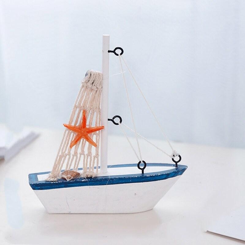 Miniature Sailboat Model - Ferry Ship Model - Mediterranean Style