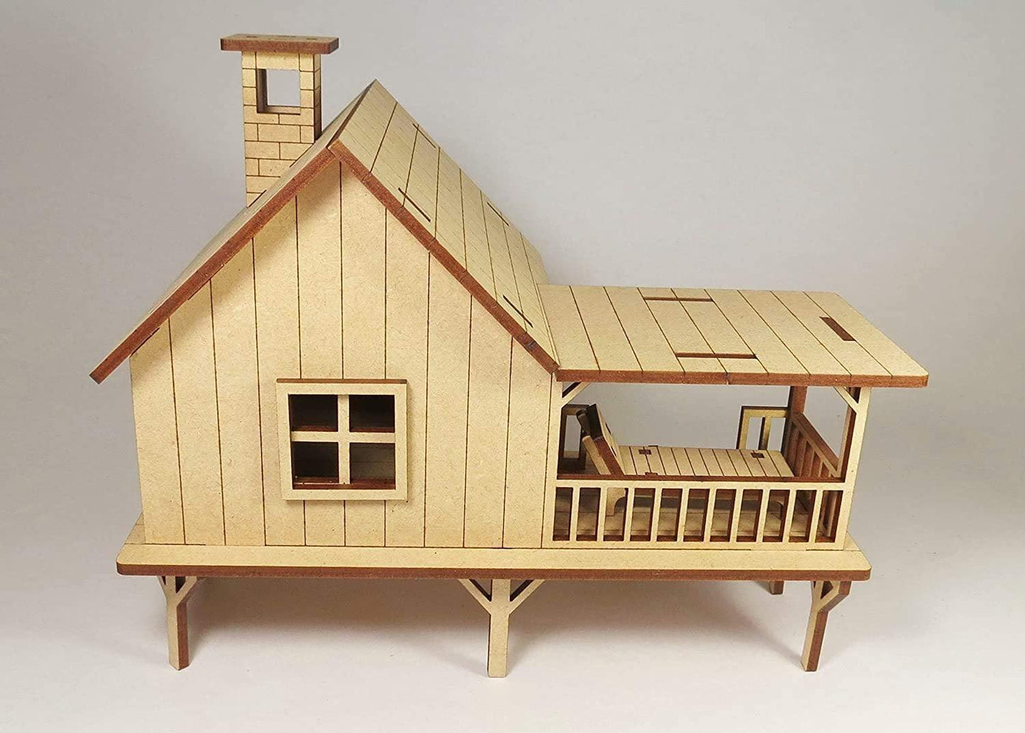 DIY Wooden Doll House Kit - DIY Beach House Miniature - Farm House - 3D Wooden Puzzle - Construction Toy, Modeling Kit - Easy to Assemble