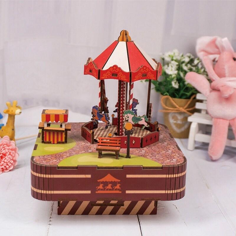 DIY Wooden Music Box - Creative Music Boxes - Desk Decorative Items - Tableware - Creative Gift With Musical Movement - Musical Gifts