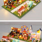 DIY Dollhouse Kit - Fair Car Shops - Fair Scenery Miniature Doll House Kit - 6 Caravans Shops In Fair - Food Car - Food Caravans - Food Shop - Rajbharti Crafts