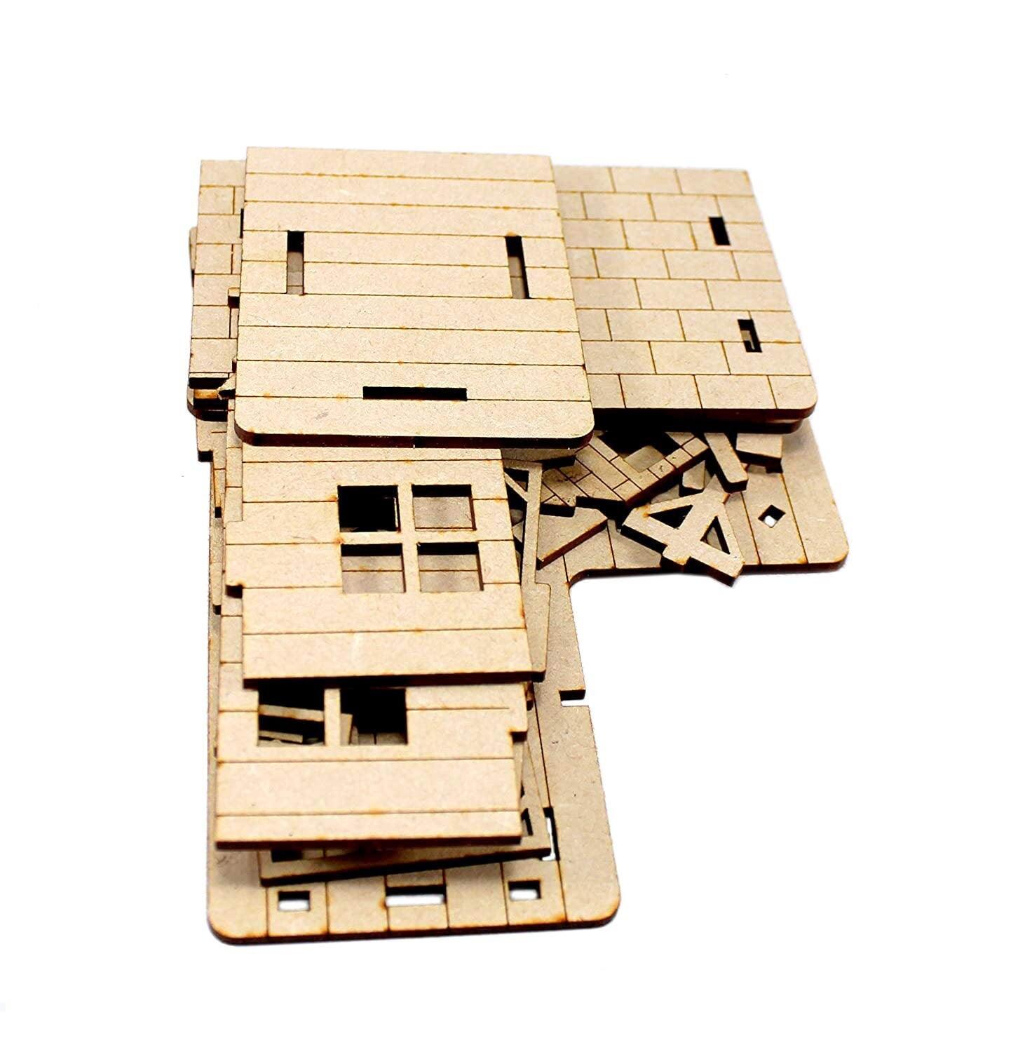 DIY Wooden Doll House Kit - DIY Beach House Miniature - Farm House - 3D Wooden Puzzle - Construction Toy, Modeling Kit - Easy to Assemble - Rajbharti Crafts