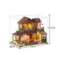 DIY Dollhouse Kit Forest Pavilion Miniature House with Furniture Japanese Villa Style Miniature Dollhouse Kit Adult Craft DIY Kits
