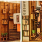 DIY Wizard Alley Book Nook - Japanese Book Nook - Book Shelf Insert - Book Scenery - Diorama - Bookcase Bookend with LED Model Building Kit - Rajbharti Crafts