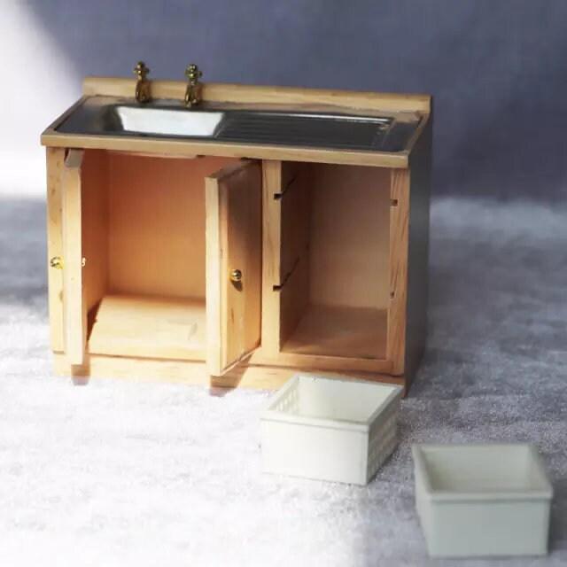 1:12 Scale Miniature Sink - Miniature Wash Basin - Dollhouse Sink - Dollhouse Wash Basin - Mini Sinker - Tiny Kitchen Dolls House - Rajbharti Crafts