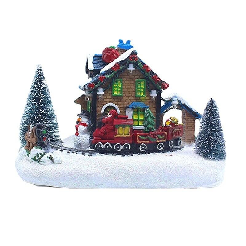 Christmas Village House - Christmas Gift Mini Christmas House With LED - Christmas Snow House - Holiday Gifts - Christmas Village Scene - Rajbharti Crafts