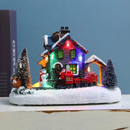 Christmas Village House - Christmas Gift Mini Christmas House With LED - Christmas Snow House - Holiday Gifts - Christmas Village Scene - Rajbharti Crafts